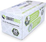 🧺 arkwright smart rags microfiber cloths 50-piece box pack - white, 12x12 inches логотип