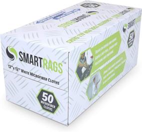 img 4 attached to 🧺 Arkwright Smart Rags Microfiber Cloths 50-Piece Box Pack - White, 12x12 Inches