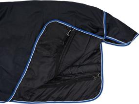 img 2 attached to 🐎 HORZE Glasgow Heavy Weight Winter Turnout: Waterproof Combo Horse Blanket with Neck Cover (400g Fill)