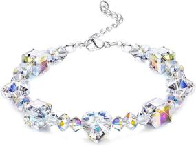 img 4 attached to Austrian Crystal Heart Bracelet: The Perfect Christmas Gift For Women And Girls