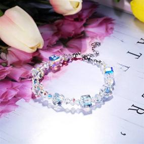 img 2 attached to Austrian Crystal Heart Bracelet: The Perfect Christmas Gift For Women And Girls
