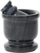 radicaln black marble mortar & pestle set - 2.5" portable handmade kitchen accessories for indian spices & seasonings, altar supplies logo