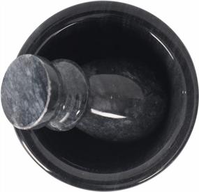 img 1 attached to Radicaln Black Marble Mortar & Pestle Set - 2.5" Portable Handmade Kitchen Accessories For Indian Spices & Seasonings, Altar Supplies