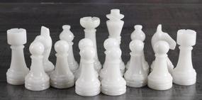 img 3 attached to Handmade Marble Chess Set With Oceanic Theme And Antique 32 Figures - Fits 16-20 Inch Boards