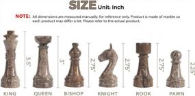 img 1 attached to Handmade Marble Chess Set With Oceanic Theme And Antique 32 Figures - Fits 16-20 Inch Boards