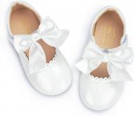 kidsun toddler girls dress shoes mary jane flats bow princess ballerina wedding party back to school shoes for kids logo
