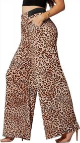 img 4 attached to Women'S High Waisted Palazzo Pants With Pockets - Wide Leg Variety Of Colors And Prints