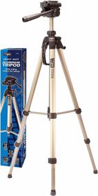img 4 attached to VidPro Max Height Aluminum Tripod With 3-Section & 3-Way Pan Tilt Head For Heavy Duty Use