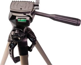 img 1 attached to VidPro Max Height Aluminum Tripod With 3-Section & 3-Way Pan Tilt Head For Heavy Duty Use