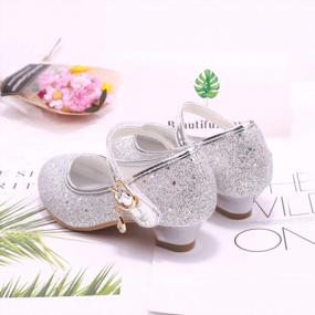 img 1 attached to Туфли Мэри Джейн для девочек Sparkle Flats Party Princess ALPHELIGANCE