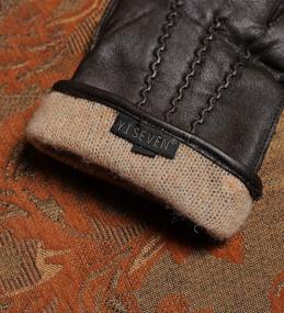 img 1 attached to YISEVEN Touchscreen Classical Sheepskin Motorcycle Men's Accessories ... Gloves & Mittens