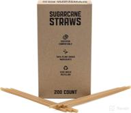 🌿 lk3 certified compostable sugarcane straws 200 pack: sustainable, biodegradable, plant-based drink straws - astm d6400 compliant, plastic-free alternative to paper straws (unwrapped) logo