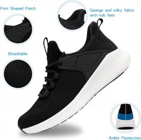 img 2 attached to Women'S Lightweight Running Shoes - Non Slip Mesh Sneakers For Gym, Walking, Tennis & Outdoor Sports