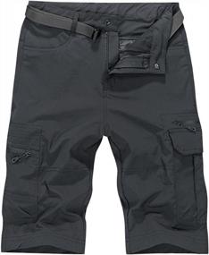 img 1 attached to Top-Quality Men'S Quick-Dry Hiking Shorts With Water Resistant Cargo For Outdoor Adventures