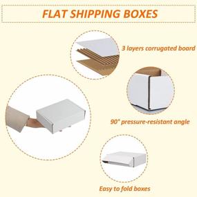 img 2 attached to Set Of 25 White Corrugated Cardboard Shipping Boxes - HORLIMER 7X5X2 Inches - Ideal For Literature And Mail