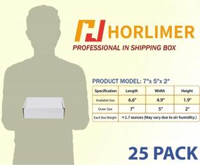 img 3 attached to Set Of 25 White Corrugated Cardboard Shipping Boxes - HORLIMER 7X5X2 Inches - Ideal For Literature And Mail