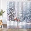 winter wonderland in your bathroom with livilan christmas shower curtain – snowy reindeer and xmas joy for the holiday season! logo