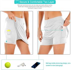 img 2 attached to Женские спортивные шорты FEIXIANG длиной до колена с карманами - идеально подходят для тенниса, гольфа и других занятий спортом