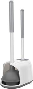 img 4 attached to 🚽 SetSail Toilet Brush and Plunger Set - Heavy Duty Bathroom Plungers with Hidden Holder for Deep Cleaning, Grey