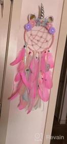 img 6 attached to QtGirl Unicorn Dream Catcher Feather Wall Decor: Vibrant Flower Dream Catcher for Girls Bedroom – Stunning Flower Wall Hanging Decoration