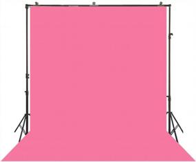 img 2 attached to Сплошной цветной фон для фотосъемки Crocus Cerise Pink 10X10Ft - идеально подходит для модельных видео, прямых трансляций, портретов и студийных фотосессий. Занавес из полиэфирной ткани идеально подходит для фотосъемки. Ср-2046.