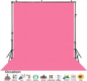 img 1 attached to Crocus Cerise Pink 10X10Ft Solid Color Photography Backdrop - Perfect For Model Videos, Livestreams, Portraits And Studio Photoshoots. Polyester Cloth Curtain Ideal For Picture Taking. Sr-2046.