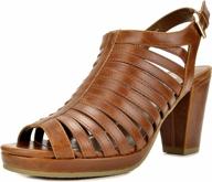 steal the show with toetos diane-02 gladiator sandals: open-toe, mid chunky heels, and platform design in tan, size 10 logo