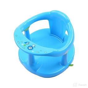 img 4 attached to Blue Baby Bath Seat for 6-24 Months with Backrest Support, Suction Cups for Stability and Infant Bathtub Sit-Up Bathing