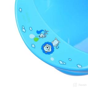 img 3 attached to Blue Baby Bath Seat for 6-24 Months with Backrest Support, Suction Cups for Stability and Infant Bathtub Sit-Up Bathing