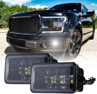 enhance your driving experience: waterproof led fog lights for ford f150 and f250 super duty - 36w, 4 inch - easy assembly, black (2015-2020) logo