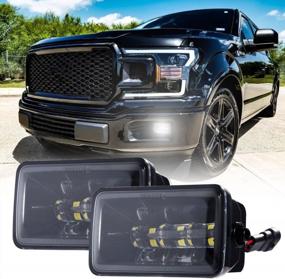 img 4 attached to Enhance Your Driving Experience: Waterproof LED Fog Lights For Ford F150 And F250 Super Duty - 36W, 4 Inch - Easy Assembly, Black (2015-2020)