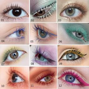 img 1 attached to 12 Color Mascara For Charming, Longlasting Thick & Long Eyelashes - GL-Turelifes Waterproof & Smudge-Proof Makeup (Black)
