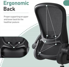img 2 attached to Get Comfortable And Productive: Ergonomic Black Mesh Desk Chair With Adjustable Arms, Back And Lumbar Support By Furmax