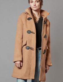 img 2 attached to Escalier Women Wool Coat Hoodie Winter Classic Duffle Toggle Pea Coats