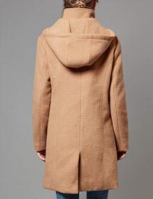img 1 attached to Escalier Women Wool Coat Hoodie Winter Classic Duffle Toggle Pea Coats