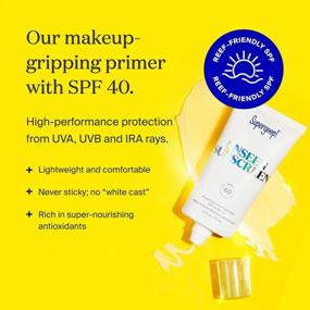 img 3 attached to Supergoop ! Unseen Sunscreen , 0 . 5 Oz - SPF 40 PA+++ Reef-Friendly , Broad Spectrum Face Sunscreen & Makeup Primer - Weightless , Invisible , Oil Free & Scent Free - Beard Friendly - For All Skin Types
