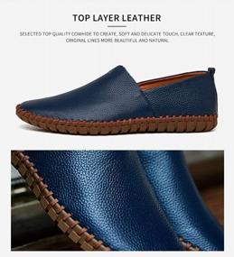 img 2 attached to Men'S Genuine Leather Loafer Slip-On Shoes For Walking And Driving