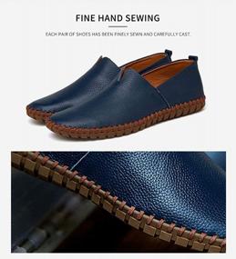 img 1 attached to Men'S Genuine Leather Loafer Slip-On Shoes For Walking And Driving