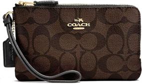 img 4 attached to Coach Signature Double Corner Wristlet Women's Handbags & Wallets ~ Wristlets