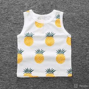 img 3 attached to Adorable BIGBUY Summer Baby Fruit Printed Cotton Tank Tops for Trendy Toddlers - Age 0-4 Years