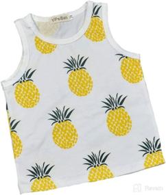 img 2 attached to Adorable BIGBUY Summer Baby Fruit Printed Cotton Tank Tops for Trendy Toddlers - Age 0-4 Years