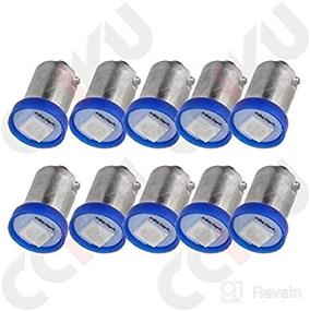 img 3 attached to cciyu 10X 1895 BA9S LED Light Bulbs Set - Blue for Dash Instrument Panel Cluster, Ash Tray, License Plate, Boat Cabin Lamp - Replacement for 1815 1816 182 1889 1891 1892 - Glove Box Illumination