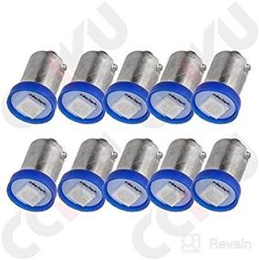 img 1 attached to cciyu 10X 1895 BA9S LED Light Bulbs Set - Blue for Dash Instrument Panel Cluster, Ash Tray, License Plate, Boat Cabin Lamp - Replacement for 1815 1816 182 1889 1891 1892 - Glove Box Illumination