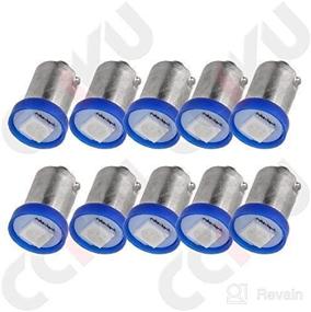 img 4 attached to cciyu 10X 1895 BA9S LED Light Bulbs Set - Blue for Dash Instrument Panel Cluster, Ash Tray, License Plate, Boat Cabin Lamp - Replacement for 1815 1816 182 1889 1891 1892 - Glove Box Illumination