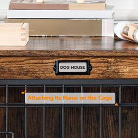 img 1 attached to HOOBRO Деревянная мебель для ящиков для собак с выдвижным лотком - идеально подходит для дома и использования в помещении - устойчивый к жеванию и стильный крайний стол для средних / больших / маленьких собак