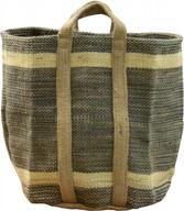 large jute basket for blanket, shoes, books & more storage - 3 woven laundry baskets with pot plant covers logo