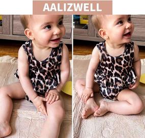 img 3 attached to Bathing in Style: Aalizzwell Toddler Baby Girl Two-Piece Swimsuit - Trendy Bikini for Beach Fun
