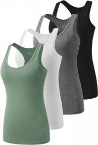 img 4 attached to Women'S Athletic Tank Top Sleeveless Workout Tops - Vislivin Racerback Tank