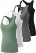 women's athletic tank top sleeveless workout tops - vislivin racerback tank logo