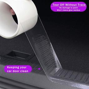 img 1 attached to Universal Clear Car Door Edge Guard - Protection Film Anti-Collision - Fit for Most Cars - 0.8in x 16ft (2cm x 5m) Transparent Door Sill Protector